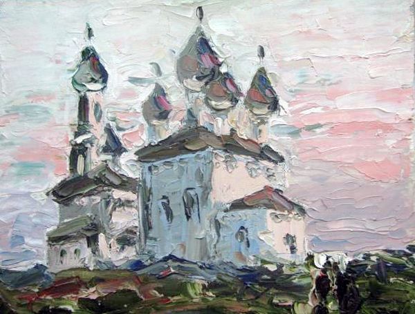 Белая ночь. Холст-масло, 22 x 27 см.